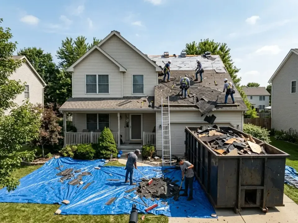 roof-replacement-debris-remova-004 — frequently asked questions, Cheapest Dumpster Rentals in Fayetteville, AR